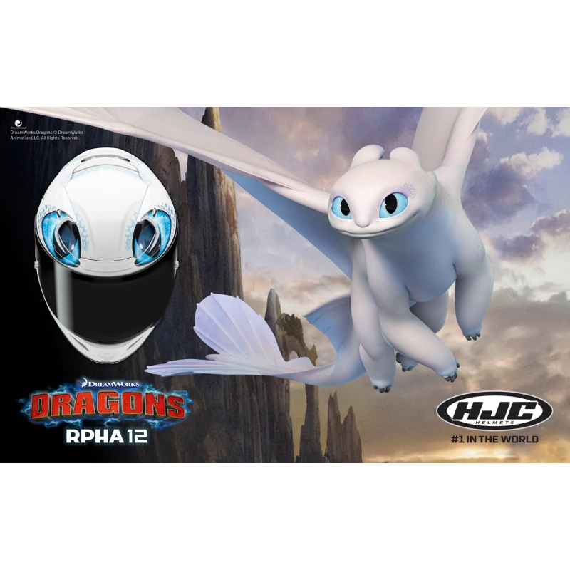 Cască integrală HJC RPHA 12 Light Fury Universal alb-albastru lichidare