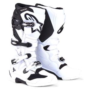 Ghete Moto Alpinestars Tech 7 Alb-Negru 2025