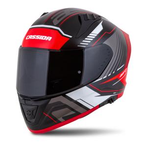 Cassca integrala de motocicleta Cassida Aero Drome negru-rosu-alb-gri