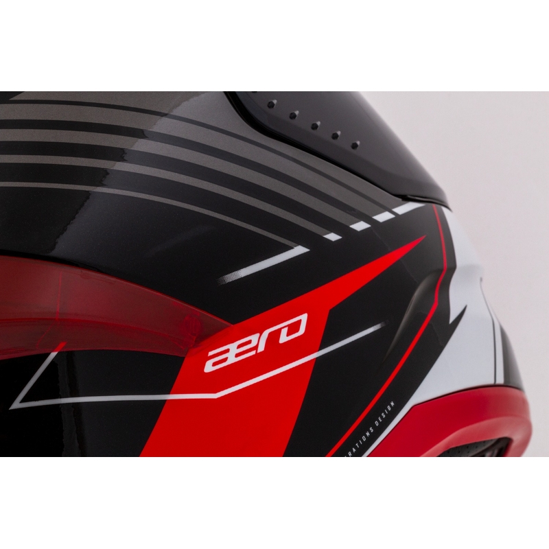 Cassca integrala de motocicleta Cassida Aero Drome negru-rosu-alb-gri