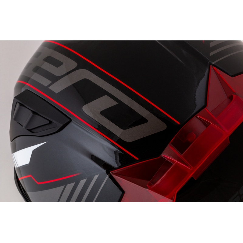 Cassca integrala de motocicleta Cassida Aero Drome negru-rosu-alb-gri