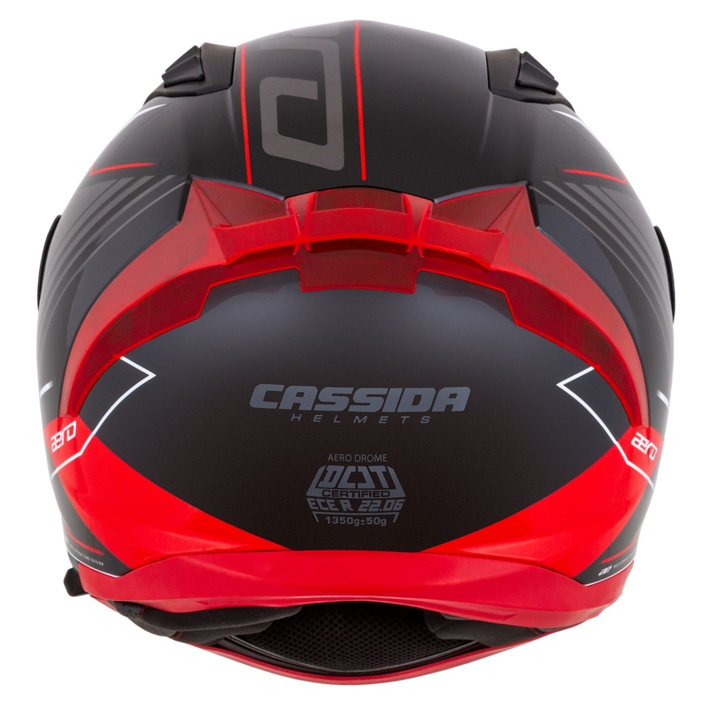 Cassca integrala de motocicleta Cassida Aero Drome negru-rosu-alb-gri