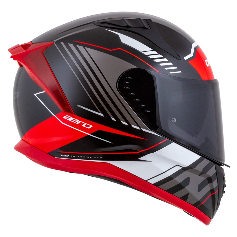 Cassca integrala de motocicleta Cassida Aero Drome negru-rosu-alb-gri