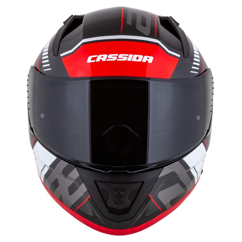 Cassca integrala de motocicleta Cassida Aero Drome negru-rosu-alb-gri