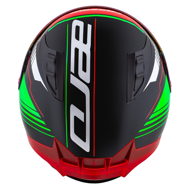 Casca integrala de motocicleta Cassida Aero Drome negru-rosu-verde-alb