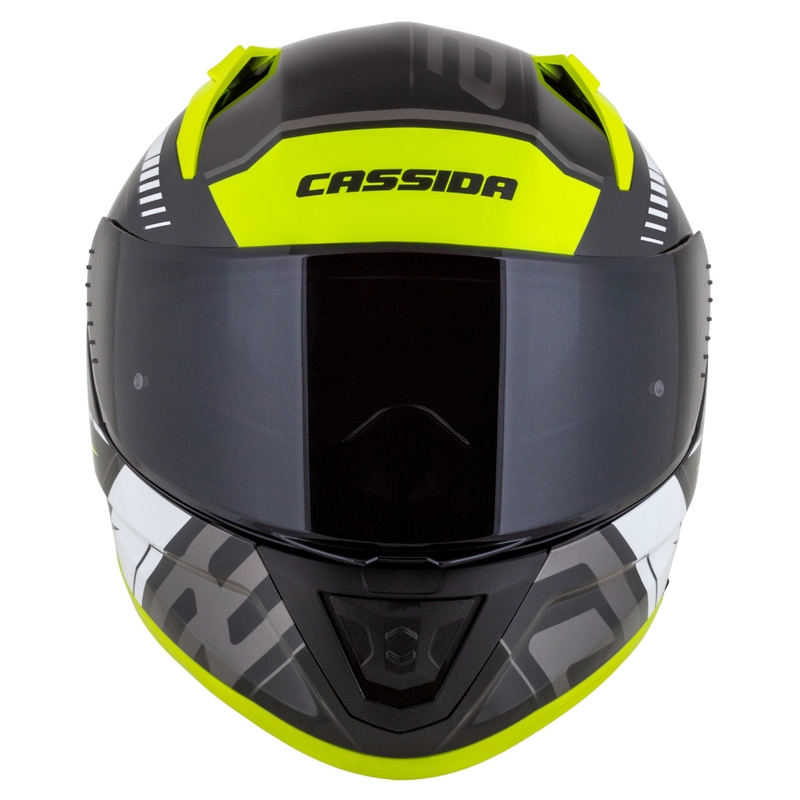 Cassca integrala de motocicleta Cassida Aero Drome negru-galben fluo-alb-gri