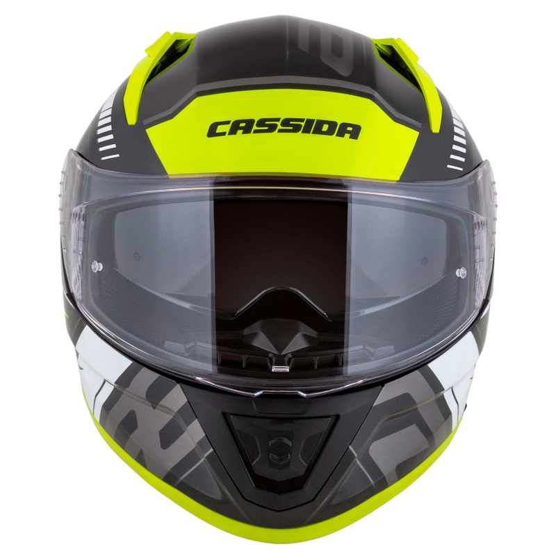 Cassca integrala de motocicleta Cassida Aero Drome negru-galben fluo-alb-gri