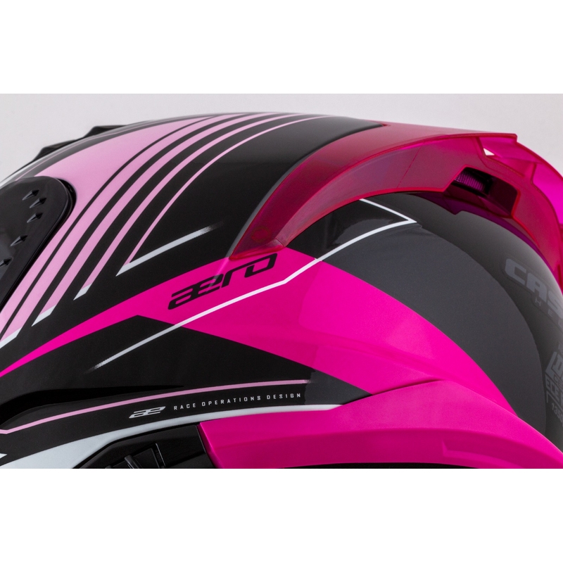 Cassida integrala de motocicleta Cassida Aero Drome negru-roz-alb