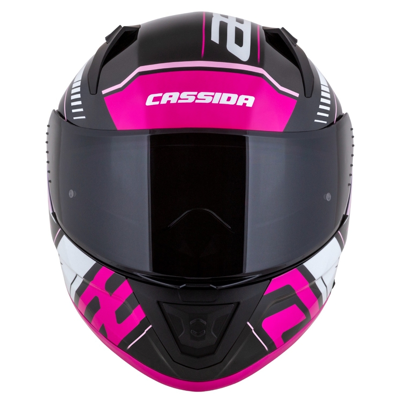 Cassida integrala de motocicleta Cassida Aero Drome negru-roz-alb