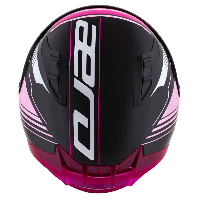 Cassida integrala de motocicleta Cassida Aero Drome negru-roz-alb