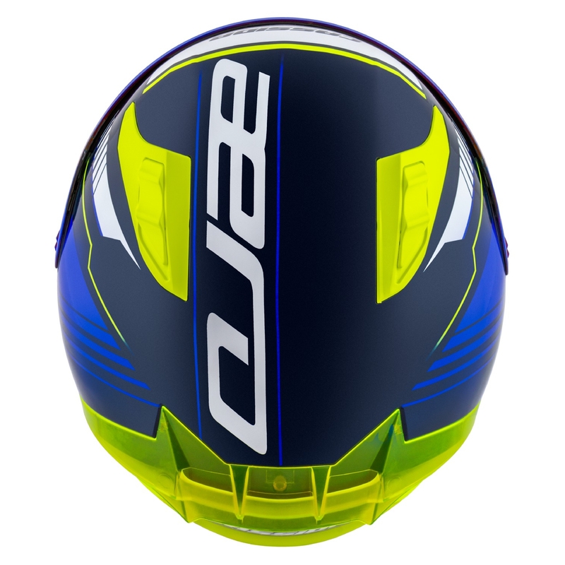 Cassida moto integrala Cassida Aero Drome albastru-galben fluo-albastru deschis-alb