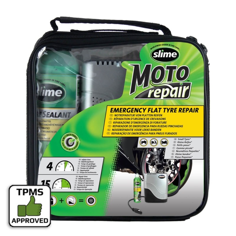 Kit de reparații Slime Moto pentru înțepături de motociclete și scutere