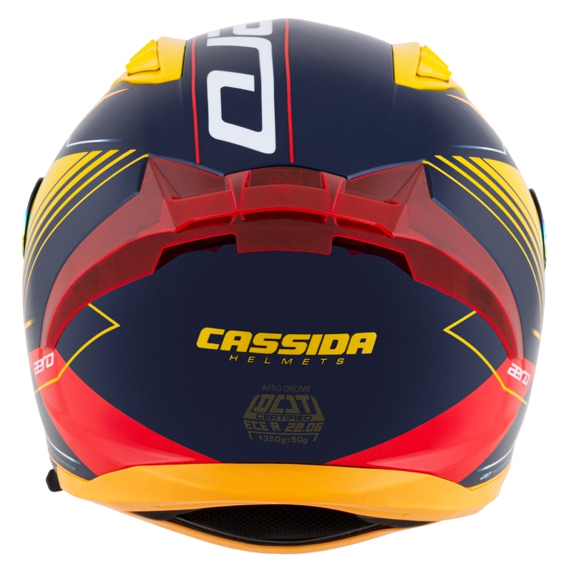 Cassida Moto Integral Cassida Aero Drome Albastru-Galben Fluo-Portocaliu-Rosu-Albastru Deschis-Alb