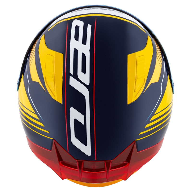 Cassida Moto Integral Cassida Aero Drome Albastru-Galben Fluo-Portocaliu-Rosu-Albastru Deschis-Alb