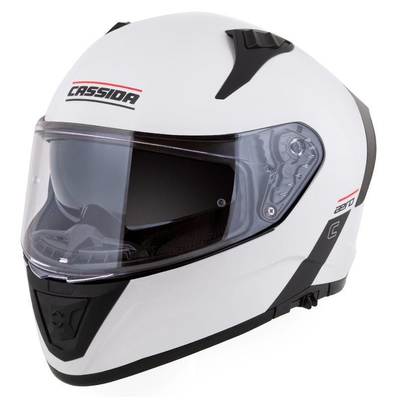 Cassida integrala pentru motociclete Cassida Aero alb-negru mat