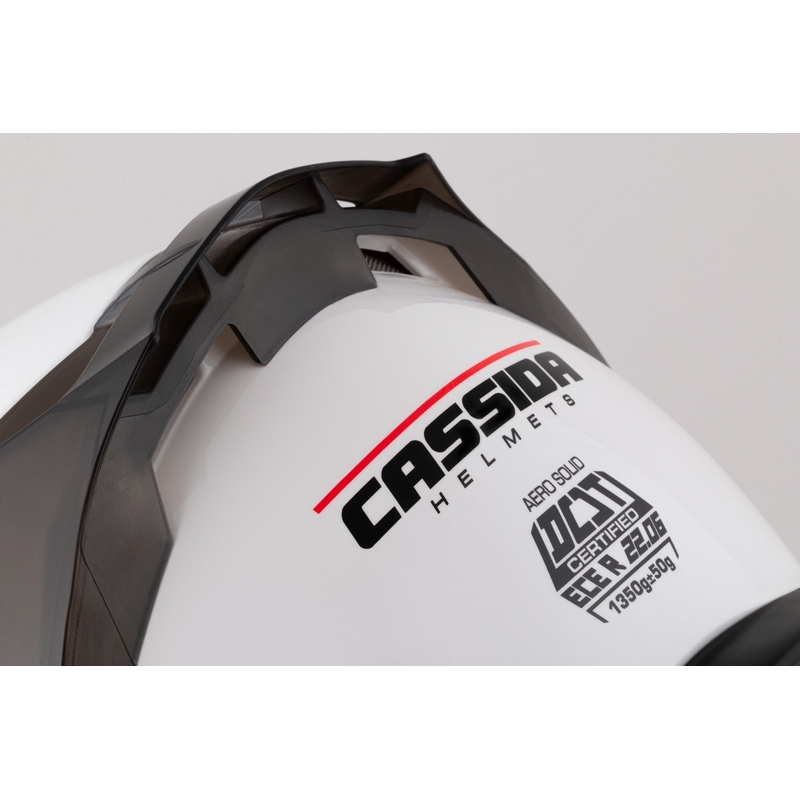 Cassida integrala pentru motociclete Cassida Aero alb-negru mat
