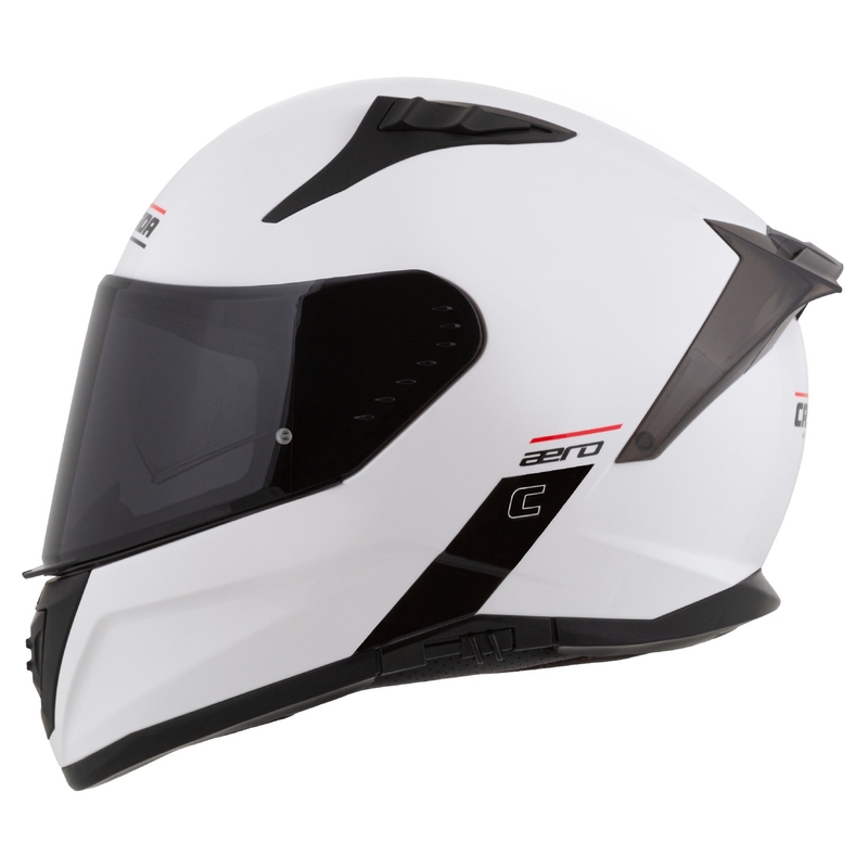 Cassida integrala pentru motociclete Cassida Aero alb-negru mat