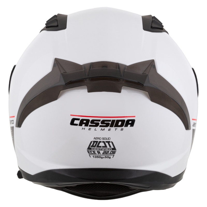 Cassida integrala pentru motociclete Cassida Aero alb-negru mat