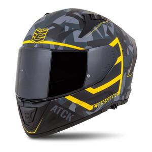 Casca moto integrala Cassida Aero camo gri-negru-galben fluo