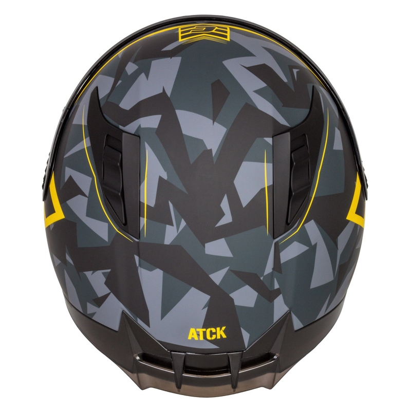 Casca moto integrala Cassida Aero camo gri-negru-galben fluo