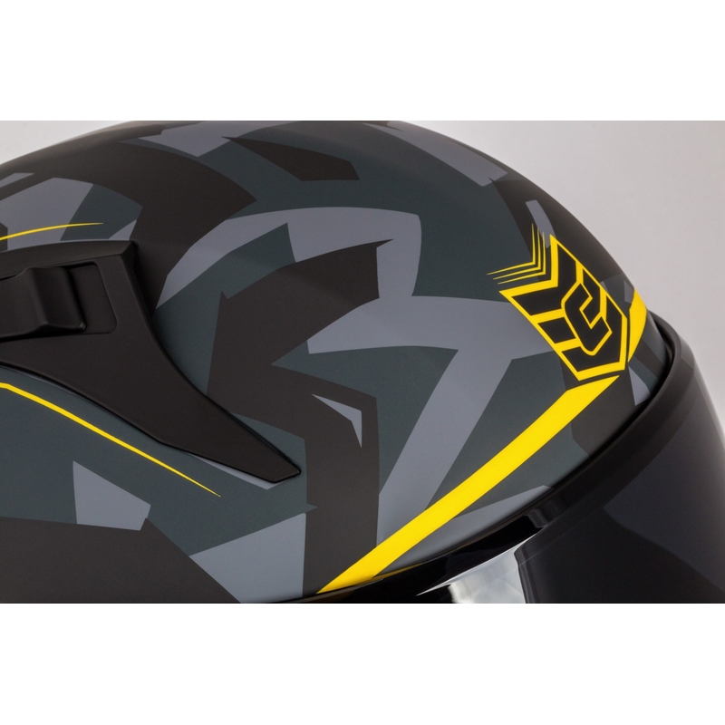 Casca moto integrala Cassida Aero camo gri-negru-galben fluo