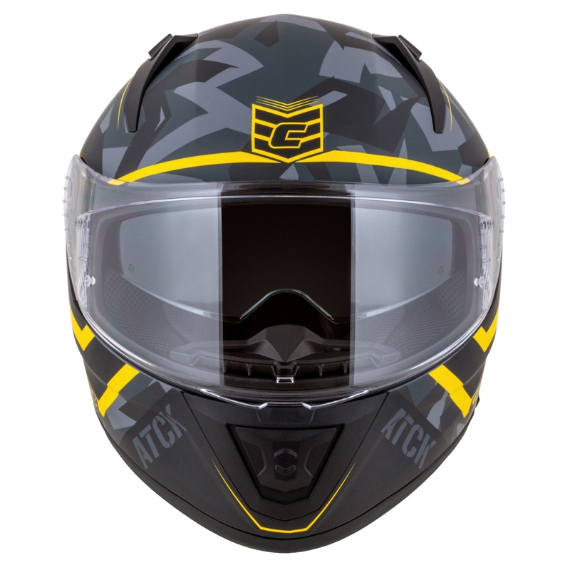 Casca moto integrala Cassida Aero camo gri-negru-galben fluo