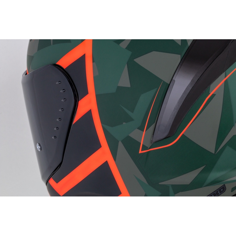Casca moto integrala Cassida Aero ATCK camo verde-negru-gri-portocaliu