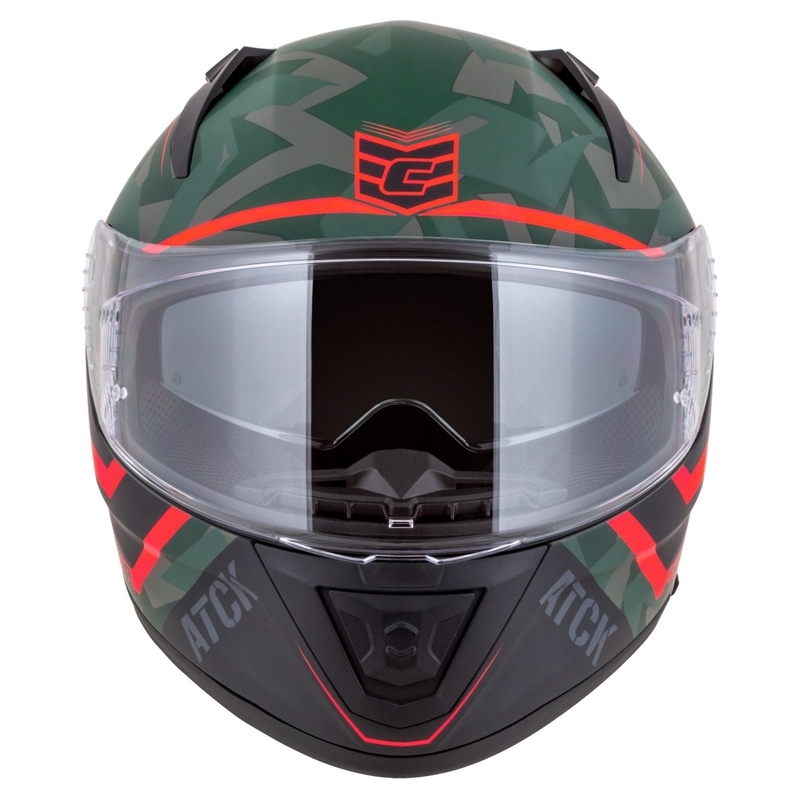 Casca moto integrala Cassida Aero ATCK camo verde-negru-gri-portocaliu