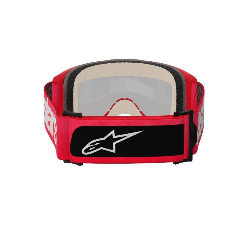 Ochelari de motocross Alpinestars Vision 5 Blaze Red cu plexiglas auriu oglindă