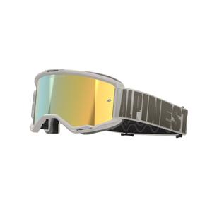Ochelari de motocross Alpinestars Vision 5 Hollow nisip cu plexiglas auriu oglinda