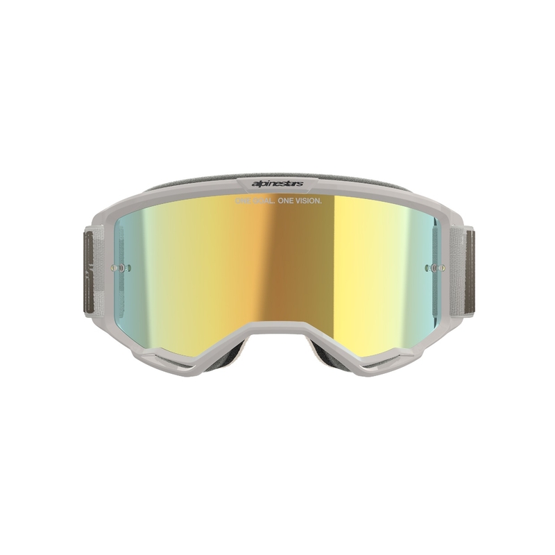Ochelari de motocross Alpinestars Vision 5 Hollow nisip cu plexiglas auriu oglinda