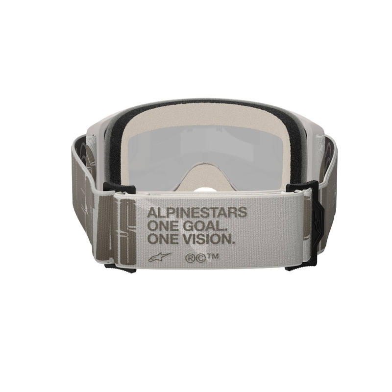 Ochelari de motocross Alpinestars Vision 5 Hollow nisip cu plexiglas auriu oglinda