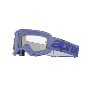 Ochelari de motocross Alpinestars Vision 5 Wordmark violet cu plexiglas transparent