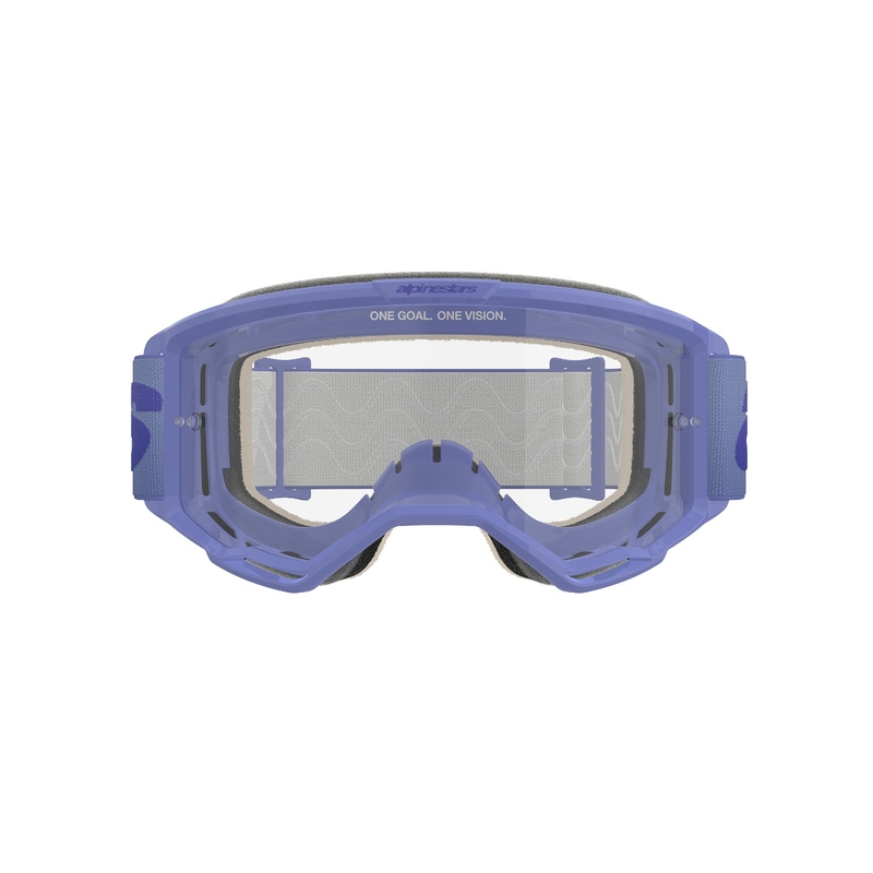 Ochelari de motocross Alpinestars Vision 5 Wordmark violet cu plexiglas transparent