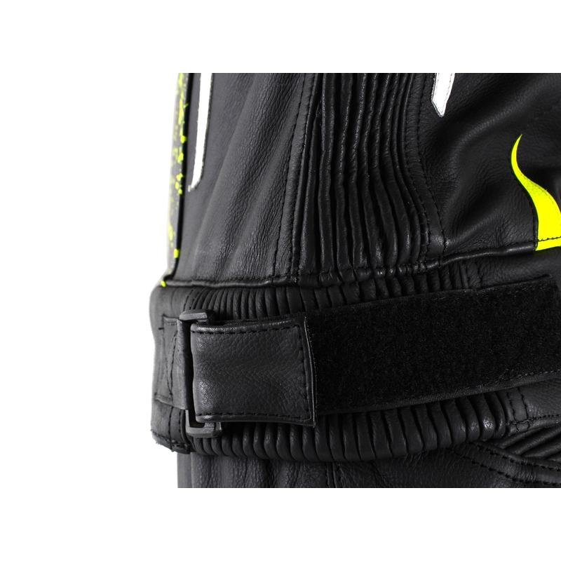 Costum moto RSA GT2 negru-alb-galben fluor vânzare - II. calitate lichidare