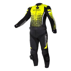 Costum moto RSA GT2 negru-alb-galben fluor vânzare - II. calitate lichidare