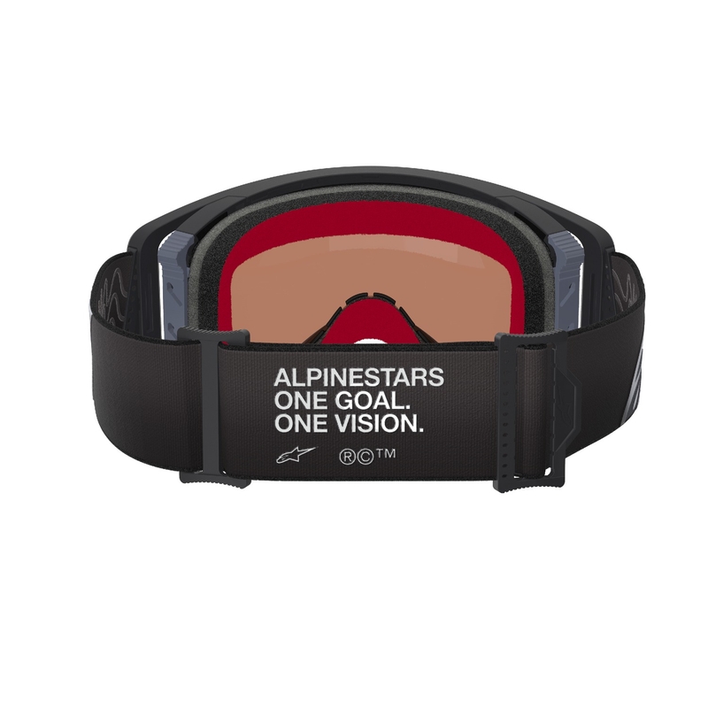 Ochelari de motocross Alpinestars Supertech Corp negru-gri cu lentile argintii