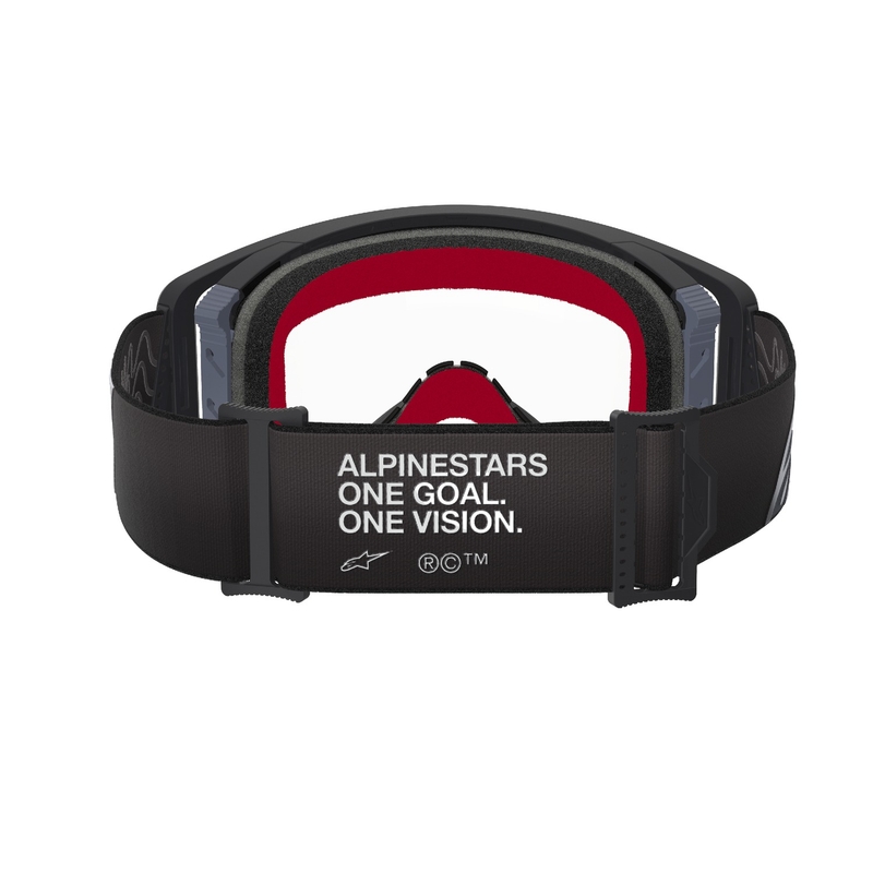 Ochelari de motocross Alpinestars Supertech Corp negru-gri cu lentile transparente