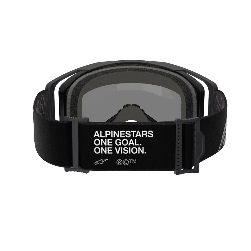 Ochelari de motocross Alpinestars Vision 8 Corp negri cu lentile roșii în oglindă