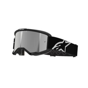 Ochelari de motocross Alpinestars Vision 5 Corp negri cu lentile argintie oglinda