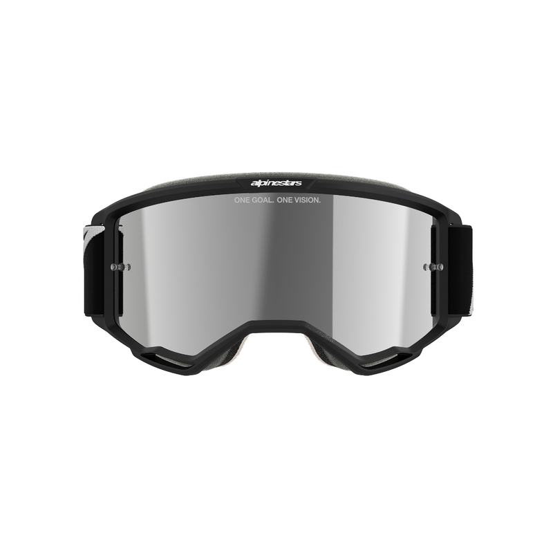 Ochelari de motocross Alpinestars Vision 5 Corp negri cu lentile argintie oglinda