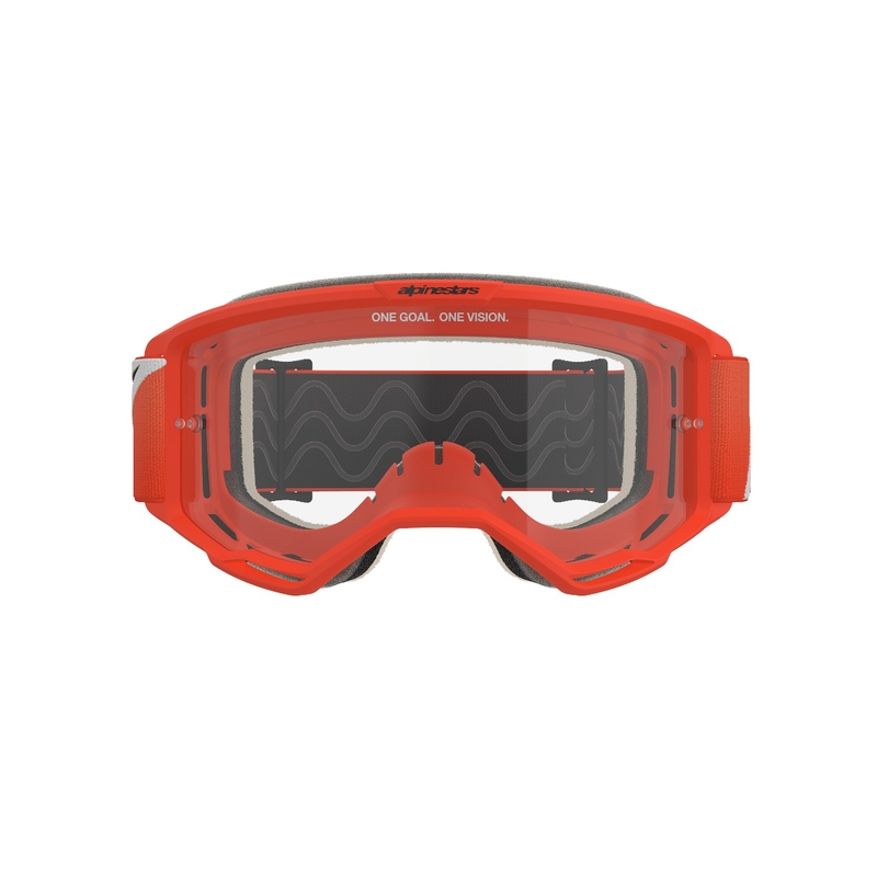 Ochelari de motocross Alpinestars Vision 5 Corp portocaliu cu lentile transparente