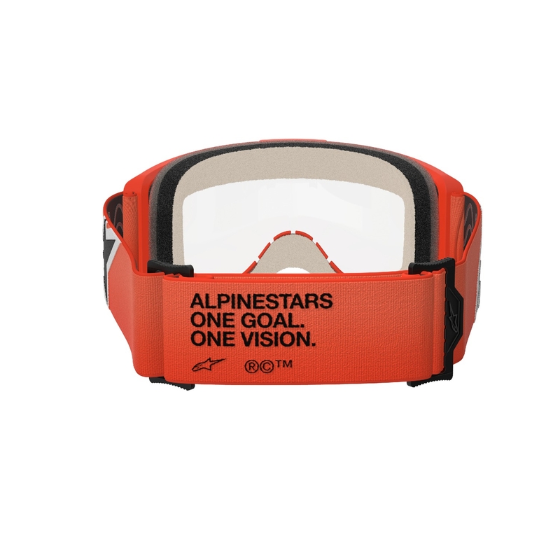 Ochelari de motocross Alpinestars Vision 5 Corp portocaliu cu lentile transparente