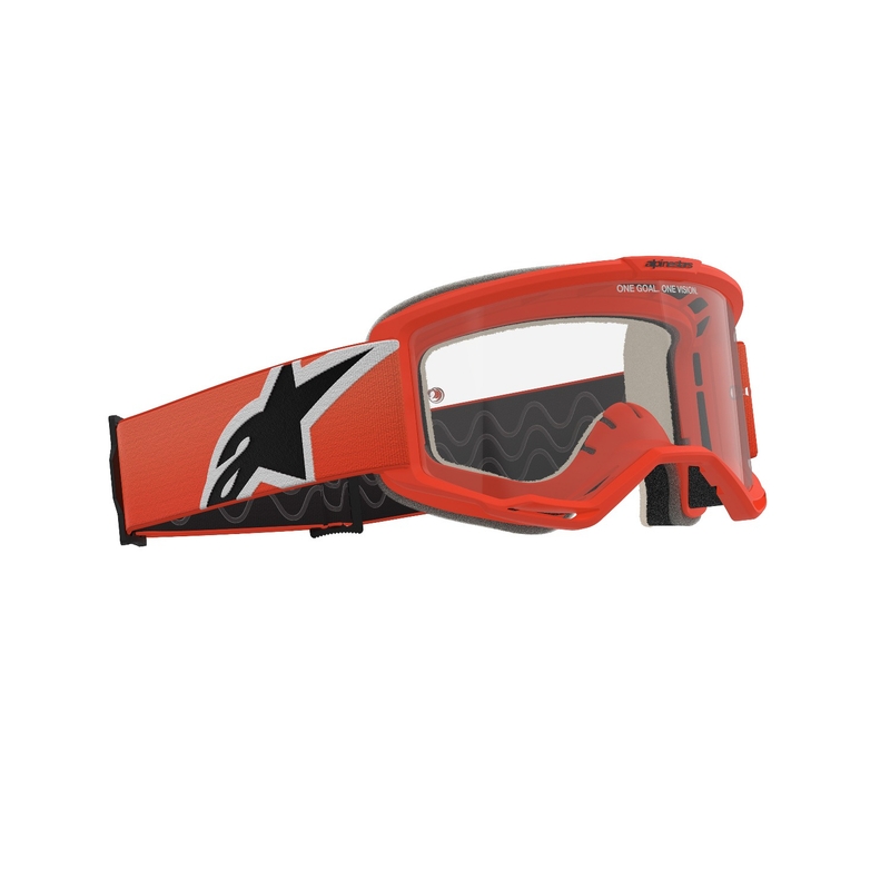 Ochelari de motocross Alpinestars Vision 5 Corp portocaliu cu lentile transparente