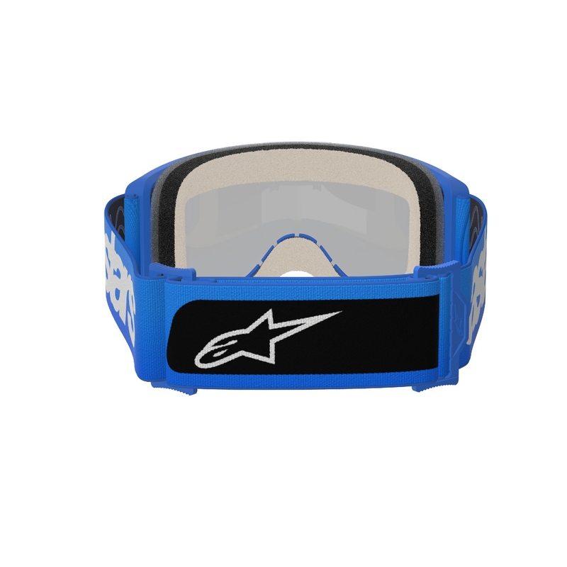 Ochelari de protecție Alpinestars Vision 5 Blaze Blue de motocross cu lentilă cu oglindă albastră