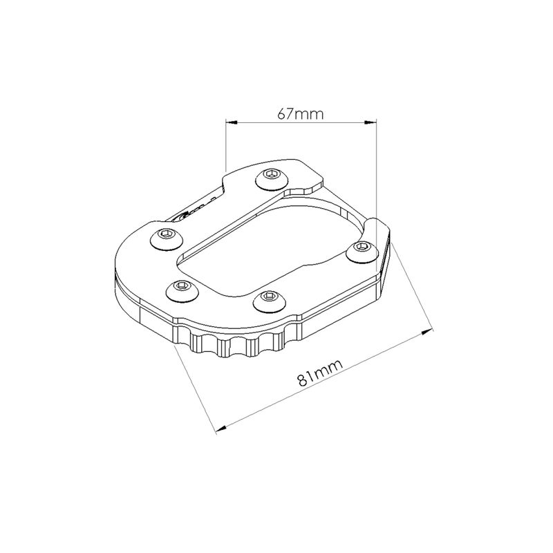 Kickstand extension PUIG Negru