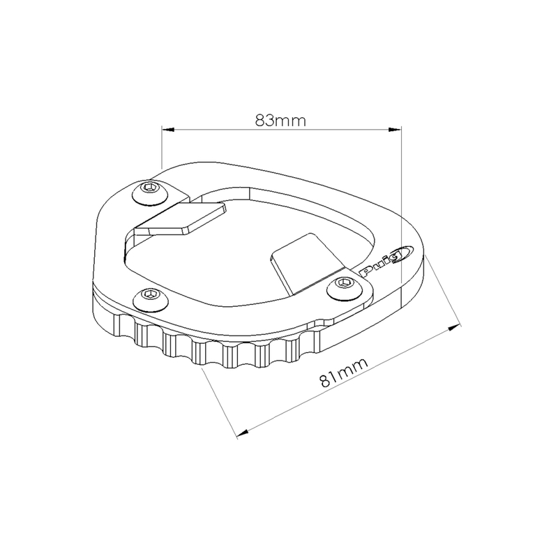 Kickstand extension PUIG Negru