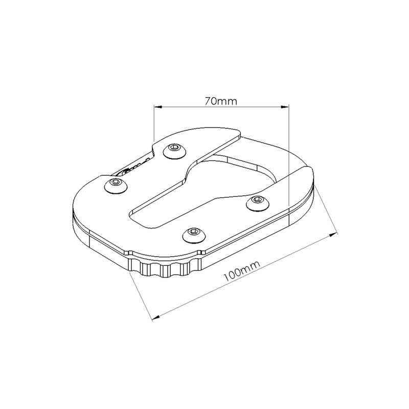 Kickstand extension PUIG Negru