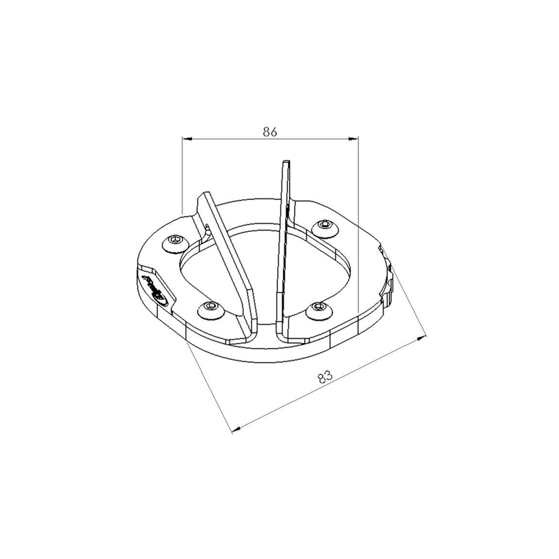 Kickstand extension PUIG Negru