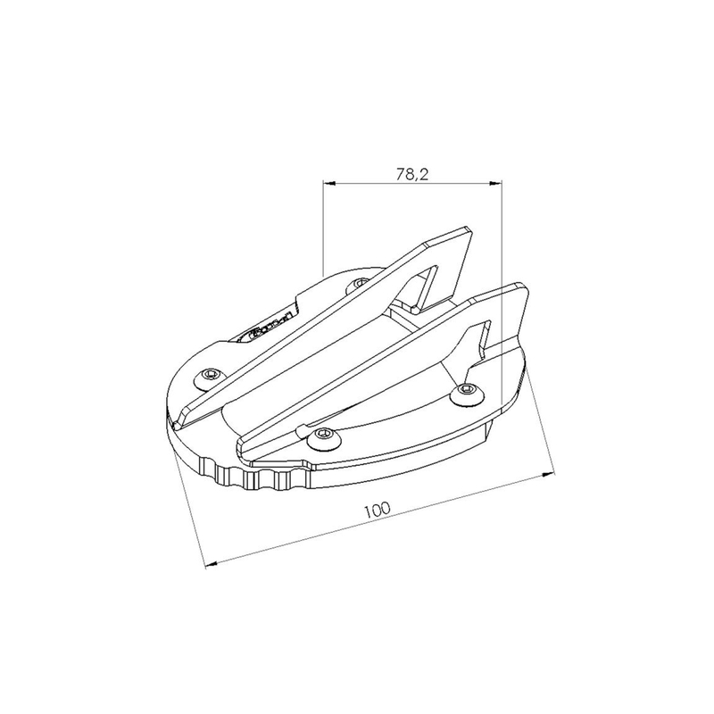 Kickstand extension PUIG Negru pentru HONDA CRF 1000 L Africa Twin 2016-2019